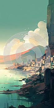 Soft Color Palette Hinterland Image Inspired By Krenz Cushart In Split, Croatia photo