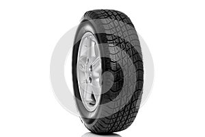 Photo of a car tyre (tire) isolated photo