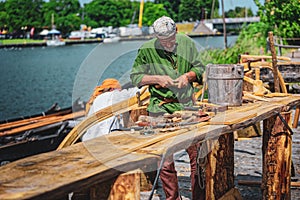 Carpenter at Viking and Slavs Festival,Wolin.