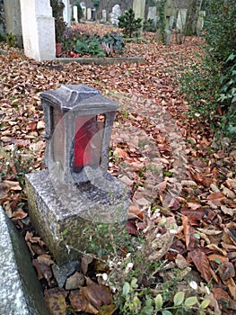 A cementry in autumn photo