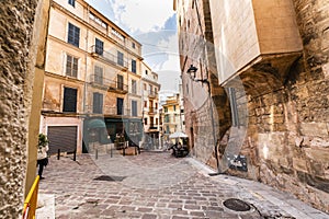 photo of charming streets in Palma de Mallorca, Spain