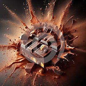 photo of Chocolate bar explosion