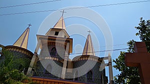 Photo of church in the street Jamshedpur Jharkhand India