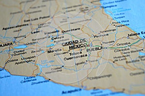 A photo of Ciudad de Mexico on a map photo