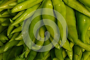 Photo close up green peppers