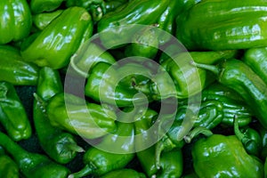 Photo close up green peppers