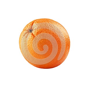 Photo of closeup isolated juicy fruit orange isolated on white background