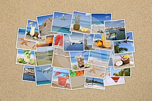 Photo cloud with summer vacation, beach, holiday, traveling on s