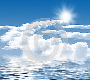 Photo of clouds and sun