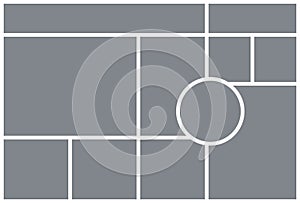 Photo collage. Mood board template. Vector illustration. Moodboard design photo