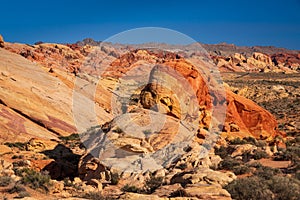 Photo of colourful landscape in Valley of Fire State Park, Nevada, USA.