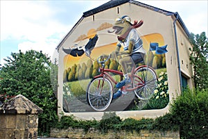 Mural of Alain Welter in Koler, Luxembourg