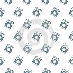 Photo coming soon icon seamless pattern