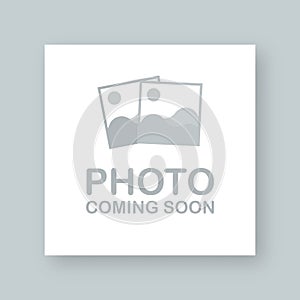 Photo coming soon. Picture frame. Vector stock illustration