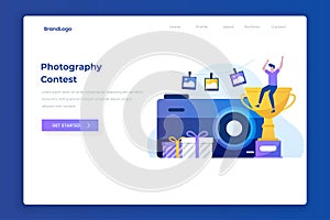 Photo competition illustration landing page