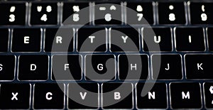 Photo of computer keyboard clavier Backlit keyboard photo