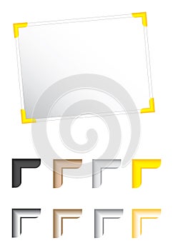 Photo corners illustration vec