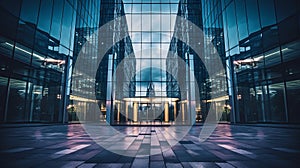 Photo of a Corporate Building. Generative AI