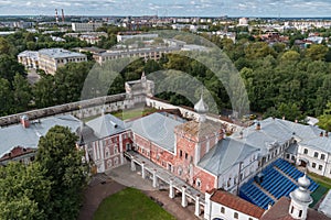 Photo of The courtyard of the Vologda Kremlin and the fortress walls.