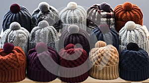 A Photo of Cozy Winter Hats and Beanies