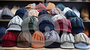 A Photo of Cozy Winter Hats and Beanies