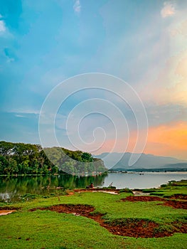 Photo of the dam in Lampung taken with eye level