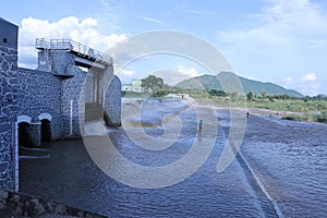 This photo of the dam is in the south of India,