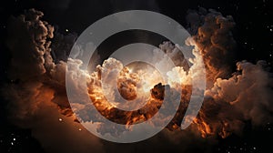 Cosmic Cloud: A Stunning Blend Of Abstract Expressionism And Baroque Energy photo