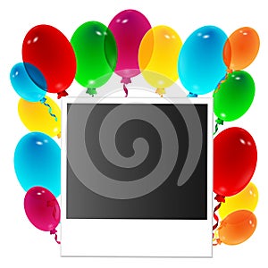 Photo decorated with balloons