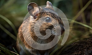 photo of degu genus Octodon in its natural habitat. Generative AI