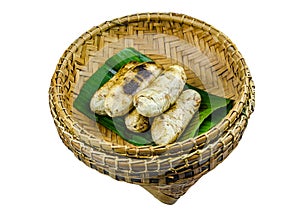 Photo of Delicious grilled banana snack.