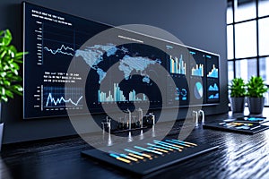 Corporate Professionals Analyzing Data on Screen During Presentation