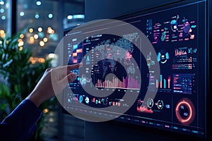 Corporate Professionals Analyzing Data on Screen During Presentation