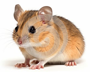 photo of desert dormouse isolated on white background. Generative AI