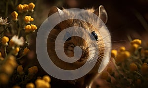 photo of desert dormouse in its natural habitat. Generative AI