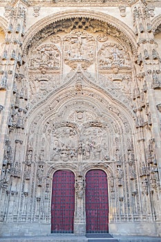 Photo detail of part of the Salamanca catedral in Spain