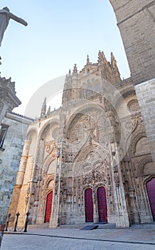 Photo detail of part of the Salamanca catedral in Spain