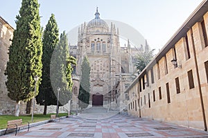 Photo detail of part of the Salamanca catedral in Spain