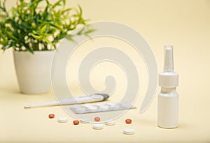 A photo of different medical tablets and pills