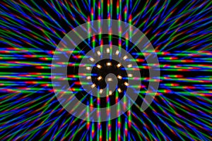 Photo diffraction pattern of the LED array, obtained by the grating