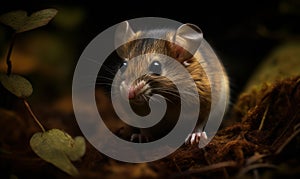 photo of dormouse in its natural habitat. Generative AI