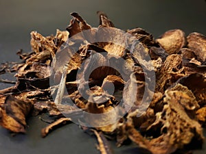 Photo of dried fruit coolies with a black background