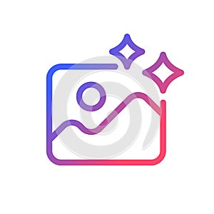 Photo editing pixel perfect gradient linear ui icon