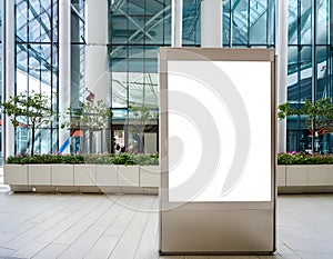 empty billboard in the mall area