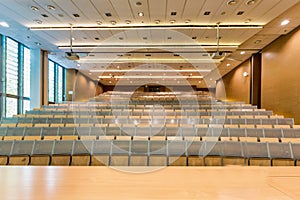 Photo of empty conference room in office