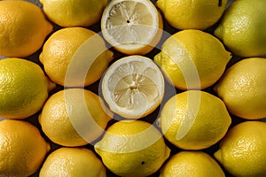 Photo An enticing arrangement of lemons captured beautifully in foodgraphy photography