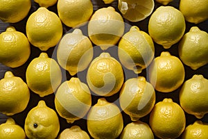 Photo An enticing arrangement of lemons captured beautifully in foodgraphy photography