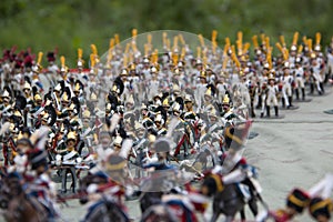 Photo exclusive figures of soldiers the 19th century handmade closeup