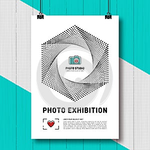 Photo exhibition design template poster or flyer