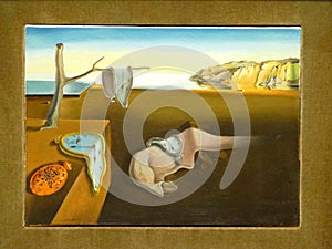 Photo of the famous original The Persistence of Memory painted by artist Salvador Dali